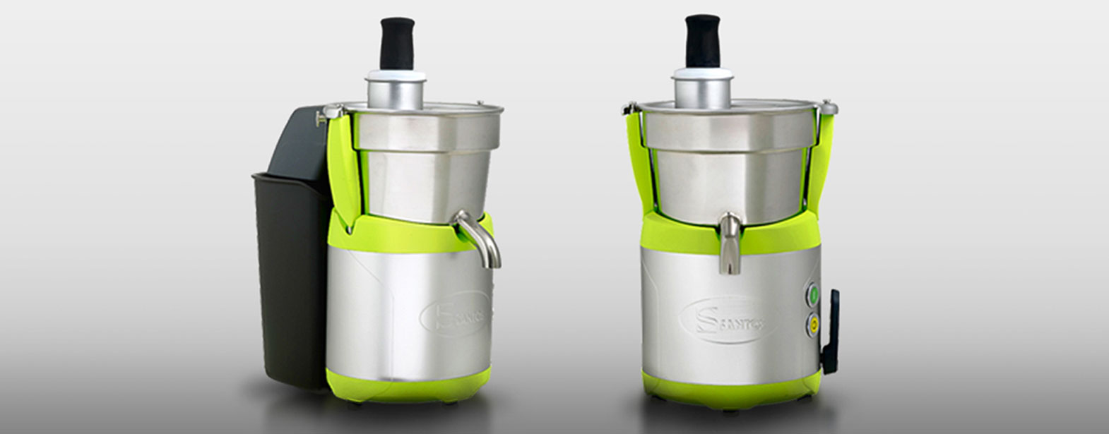 L'agence Evok a réalisé pour Santos le design de sa centrifugeuse n°58. En alliant couleurs et formes contemporaines, Santos véhicule désormais une image dynamique.