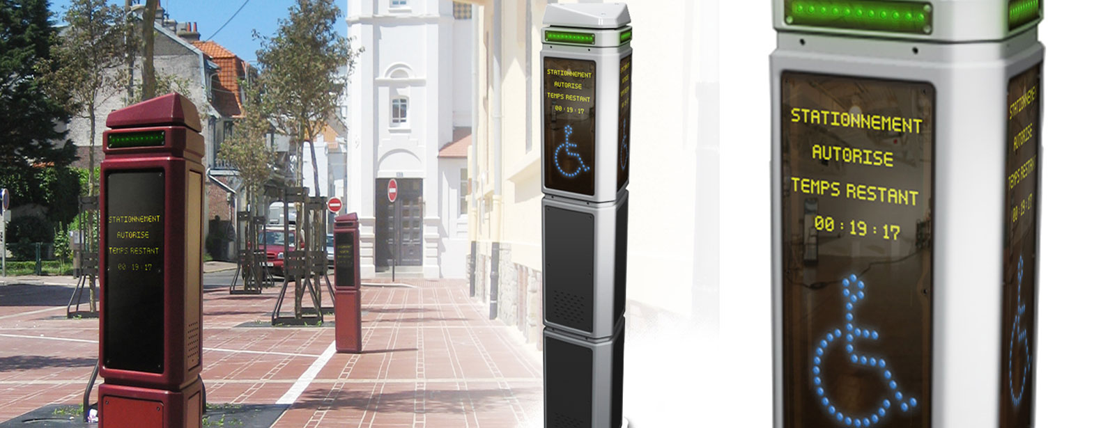 Mobilier urbain destiné à la protection des stationnements protégés (dépose-minute, et protection des emplacements réservés aux personnes handicapées). Sa conception en blocs modulaires rotomoulés permet à cette borne d'être déclinée selon 2 modèles : Statio'Pass et Statio'Minute.