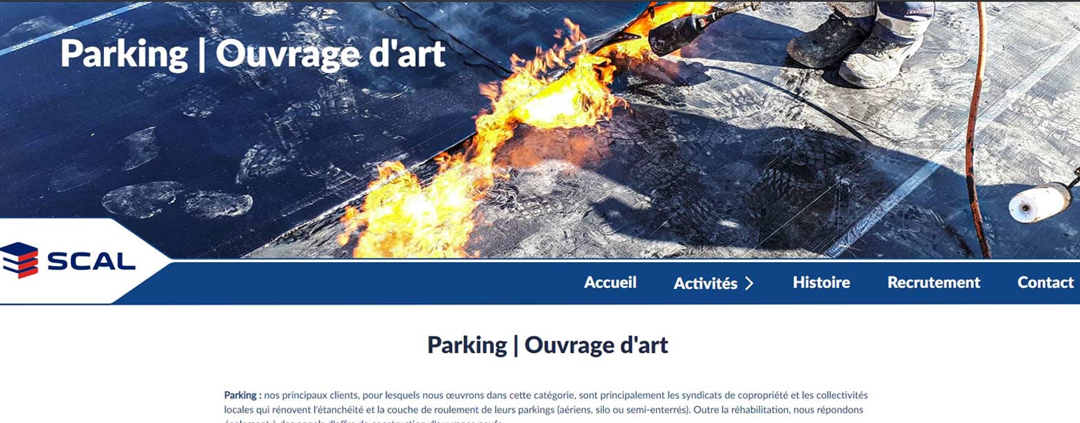 SCAL est un spécialiste de l’étanchéité, filiale du groupe VINCI. Evok a réalisé un site vitrine présentant l'expertise du spécialiste.